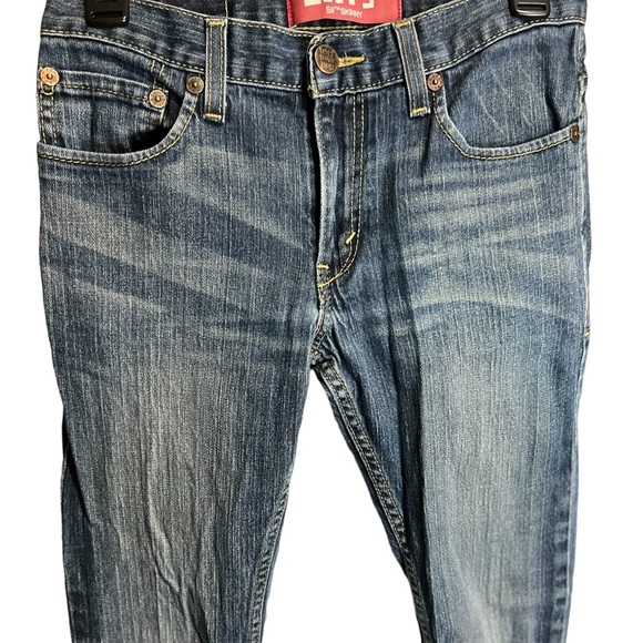 Boys or Girls Levi’s 511 Red Tab Blue Skinny Jeans Sz 14 Reg (27x27) - Picture 2 of 6